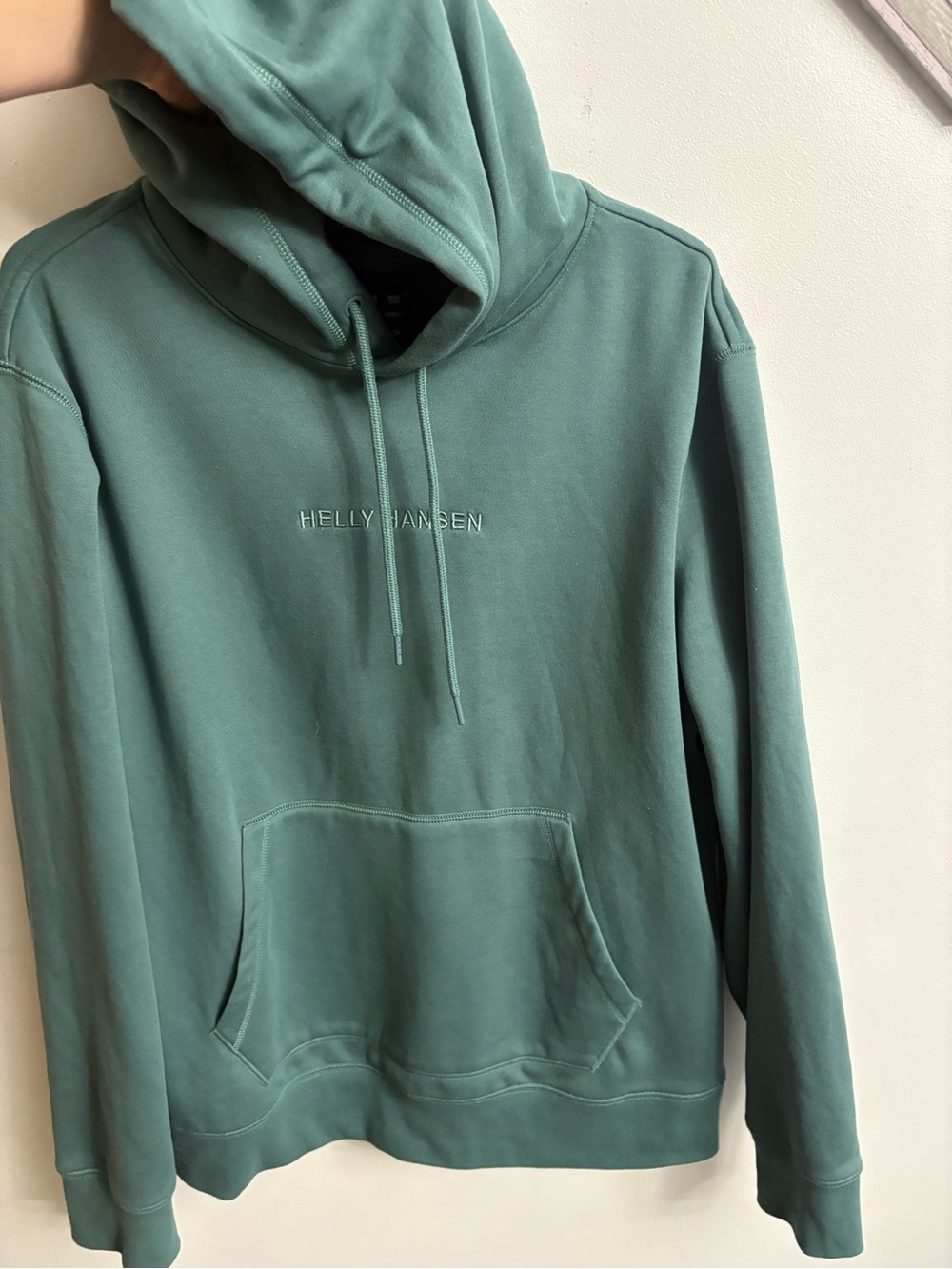Helly Hansen Men's Teal Hoodie Sweatshirt large